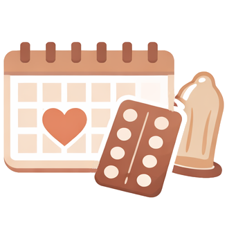 Ícone de planejamento familiar e contracepção